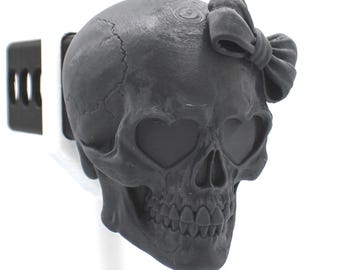 Sweet but Deadly Skull Trailer Tow Hitch Receiver Plug Cover that fits 2" Receivers for car, truck, or SUV