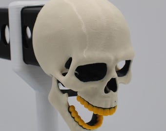 Bone Reaver Edition Laughing Human Skull Trailer Tow Hitch Receiver Plug Cover that fits 2" Receivers for car, truck, or SUV