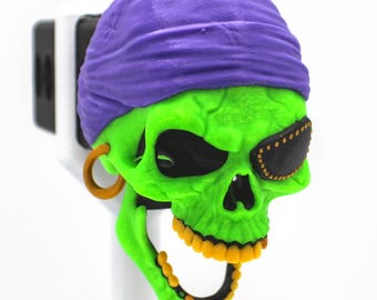 Plague Bearer Edition Laughing Pirate Skull Trailer Tow Hitch Receiver Plug Cover that fits 2" Receivers for car, truck, or SUV