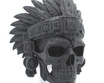 Aztec Skull Trailer Tow Hitch Receiver Plug Cover that fits 2" Receivers for car, truck, or SUV
