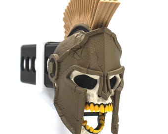 Bone Reaver Edition Laughing Spartan Skull Trailer Tow Hitch Receiver Plug Cover that fits 2" Receivers for car, truck, or SUV