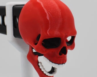 Hell Forged Edition Laughing Human Skull Trailer Tow Hitch Receiver Plug Cover that fits 2" Receivers for car, truck, or SUV