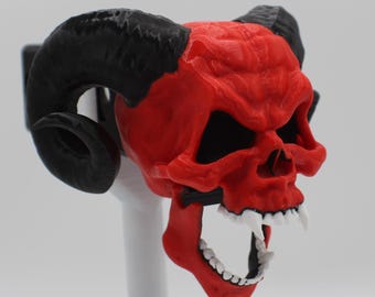 Hell Forged Edition Laughing Demon Skull Trailer Tow Hitch Receiver Plug Cover that fits 2" Receivers for car, truck, or SUV