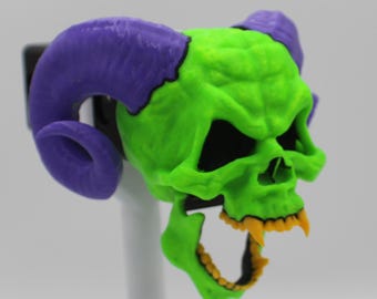 Plague Bearer Edition Laughing Demon Skull Trailer Tow Hitch Receiver Plug Cover that fits 2" Receivers for car, truck, or SUV