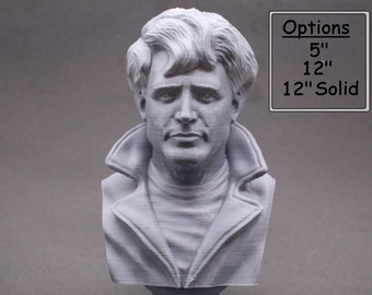 Wells 3D Printed Bust Famous English Science Fiction Writer Art FREE SHIP H.G
