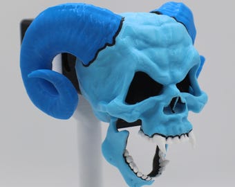 Frost Revenant Edition Laughing Demon Skull Trailer Tow Hitch Receiver Plug Cover that fits 2" Receivers for car, truck, or SUV