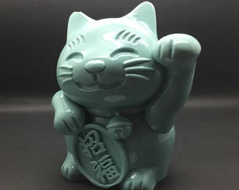 Maneki-Neko "beckoning cat" (Money Cat, Lucky Cat, Fortune Cat, Happy Cat) Polished Vinyl Figurine