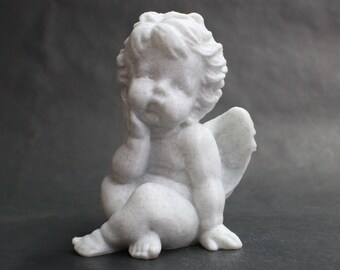 Adorable Cherub baby angel 3d printed statue
