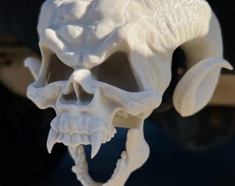 Skull Trailer Hitch Cover, Demon Tow Hitch Cover 2 Inch, Gothic Truck Accessory, Moving Jaw Hitch Plug