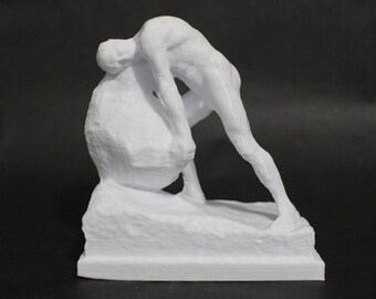 Sisyphus and the Boulder 3D Printed Statue Replica