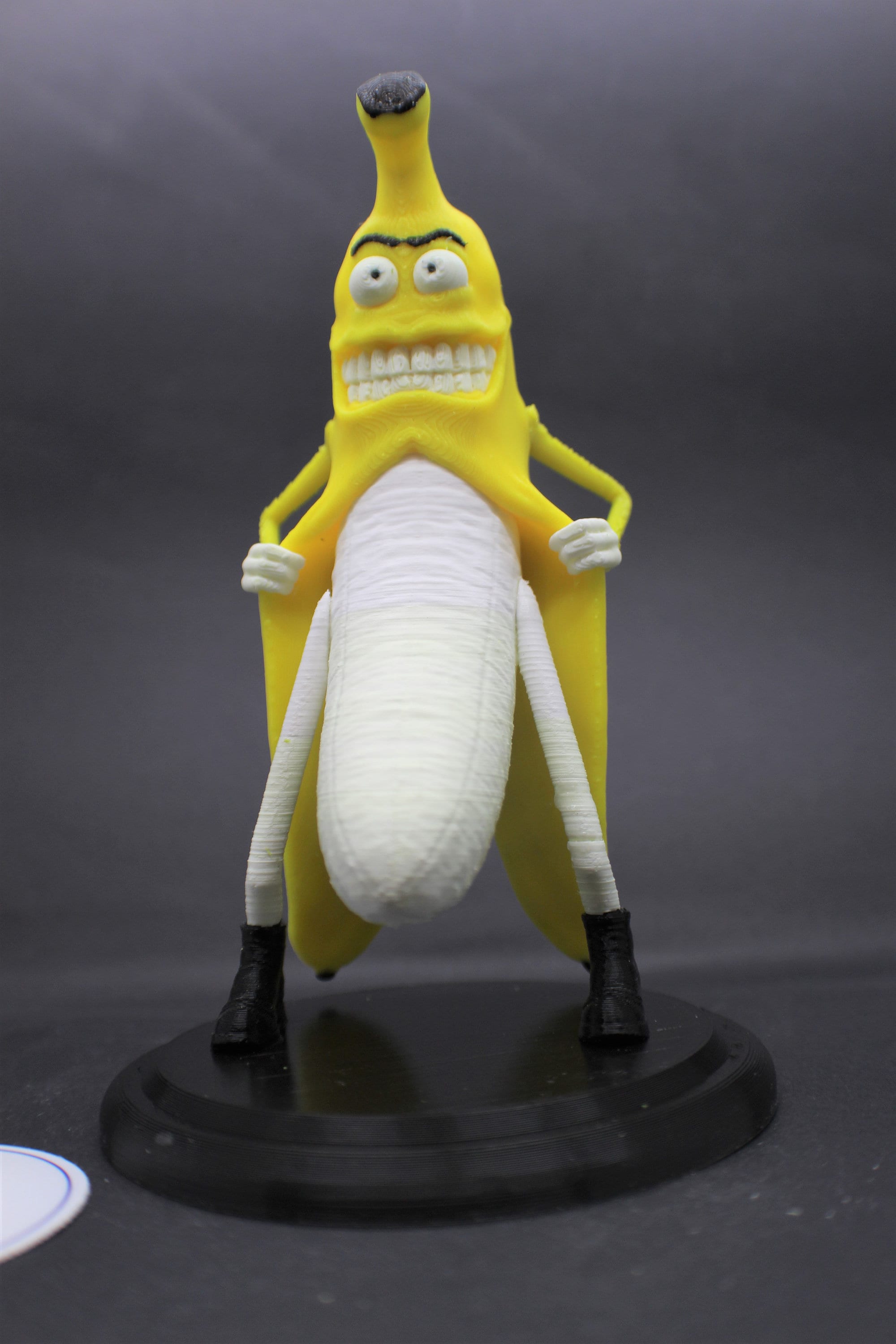 Flashing Banana Figure with Base inspired by Habitual Fix