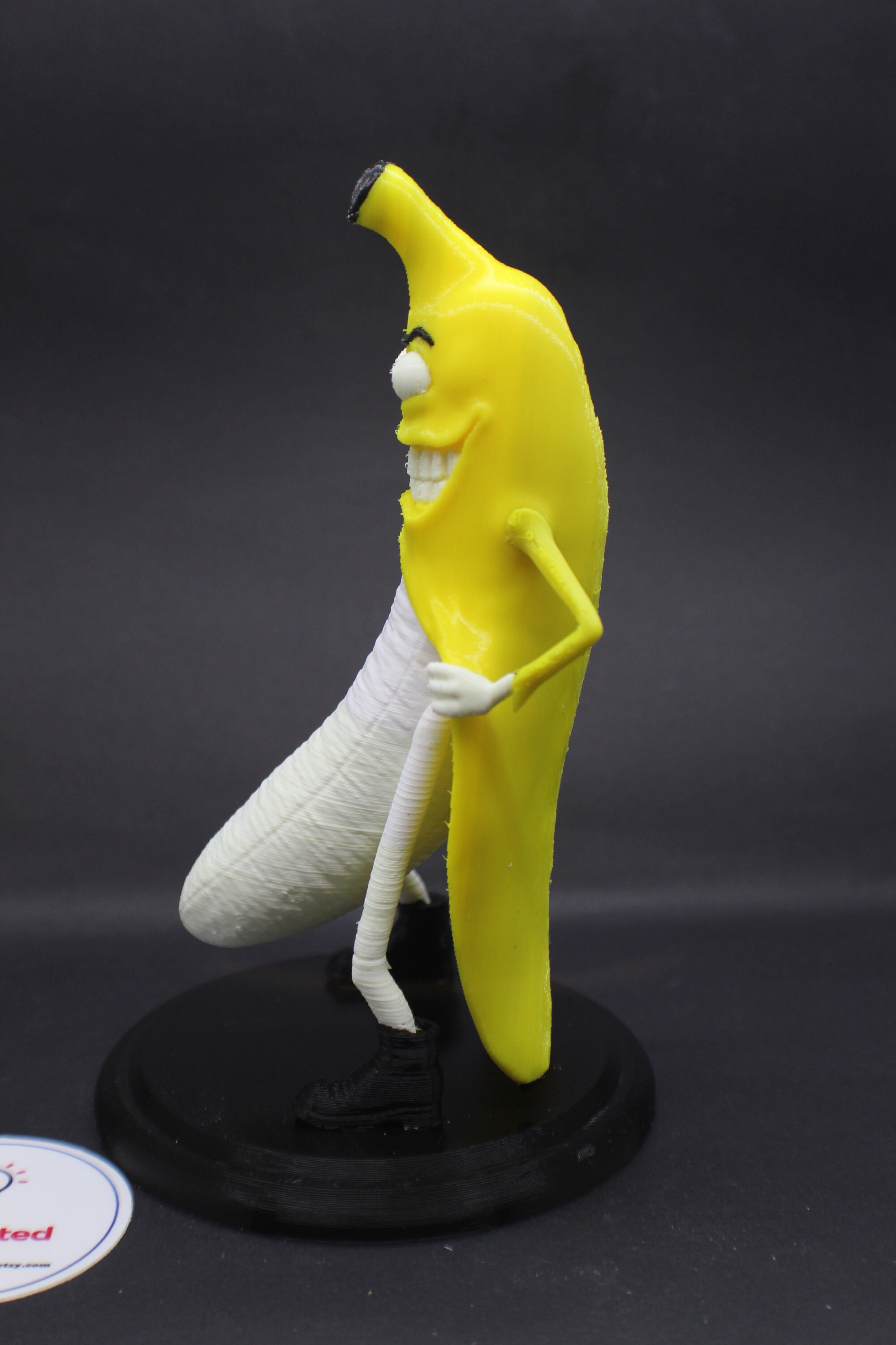 Flashing Banana Figure with Base inspired by Habitual Fix