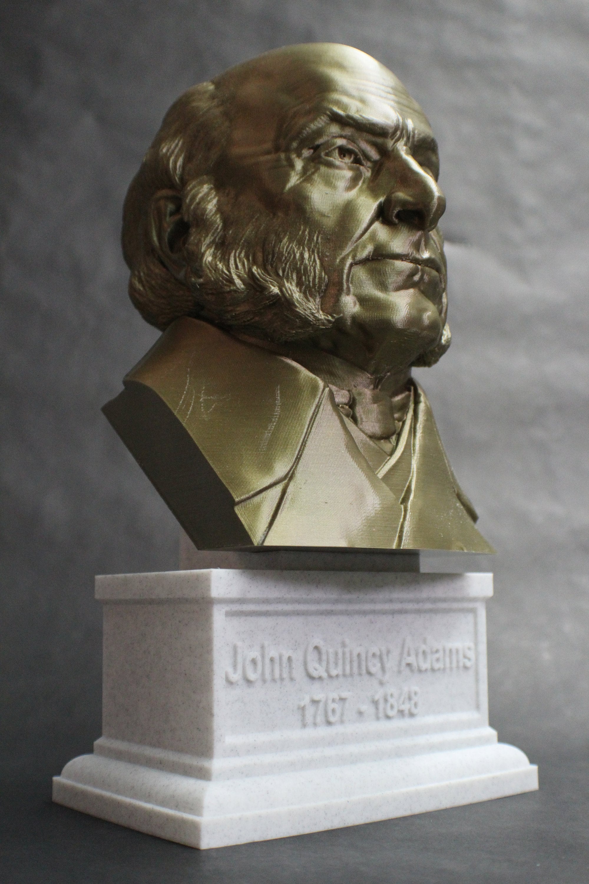 John Quincy Adams USA President #6 12 inch 2 color 3D ...