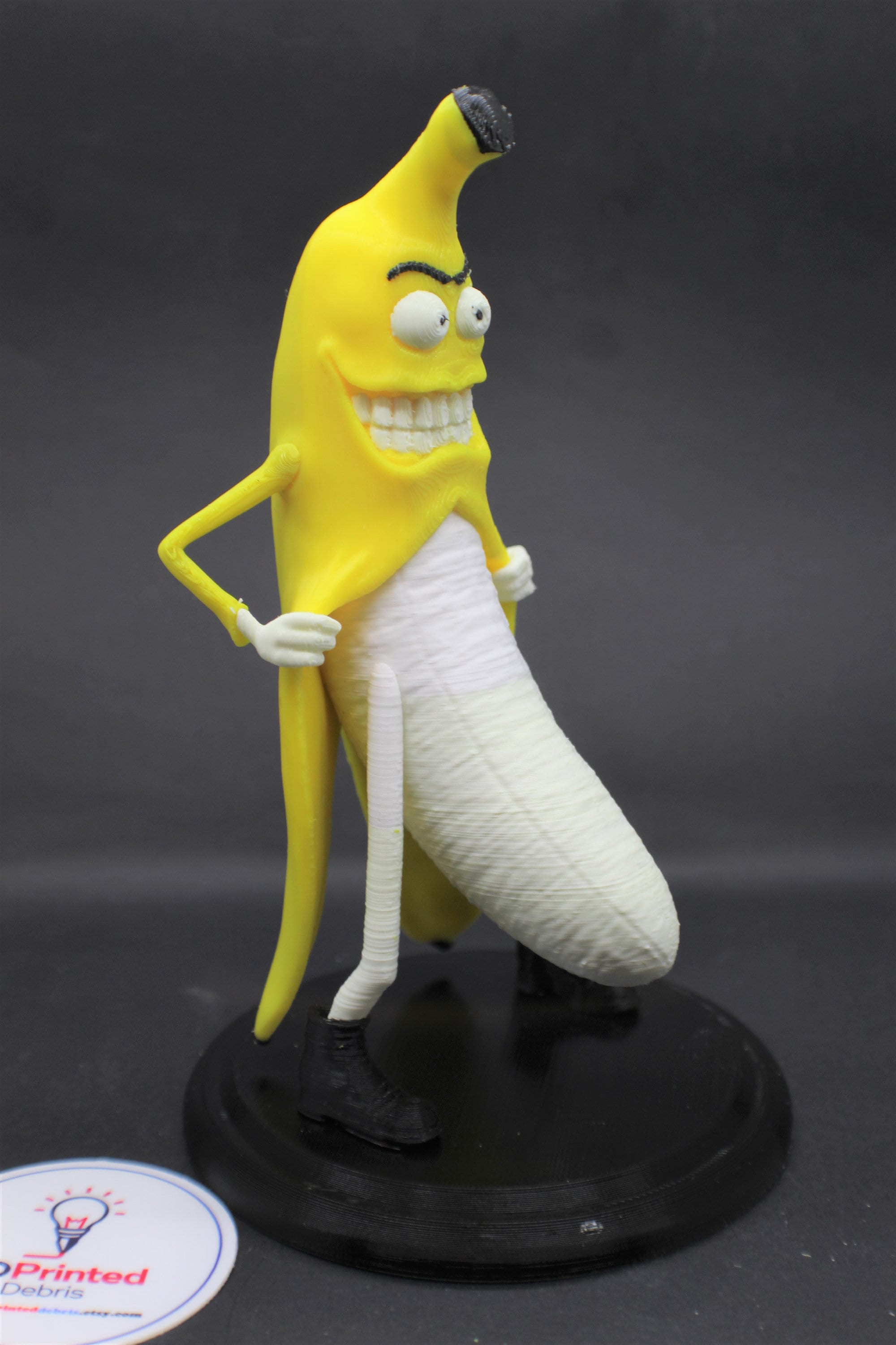 Flashing Banana Figure with Base inspired by Habitual Fix Etsy