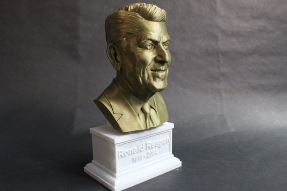 Ronald Reagan Usa President 40 12 Inch 3d Printed Bust Etsy