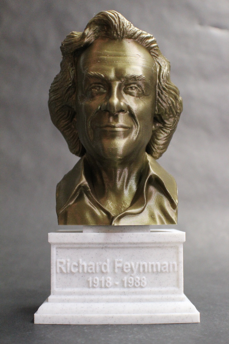 Richard Feynman Famous American Physicist and Mathematician 7 inch 3D Printed Bust