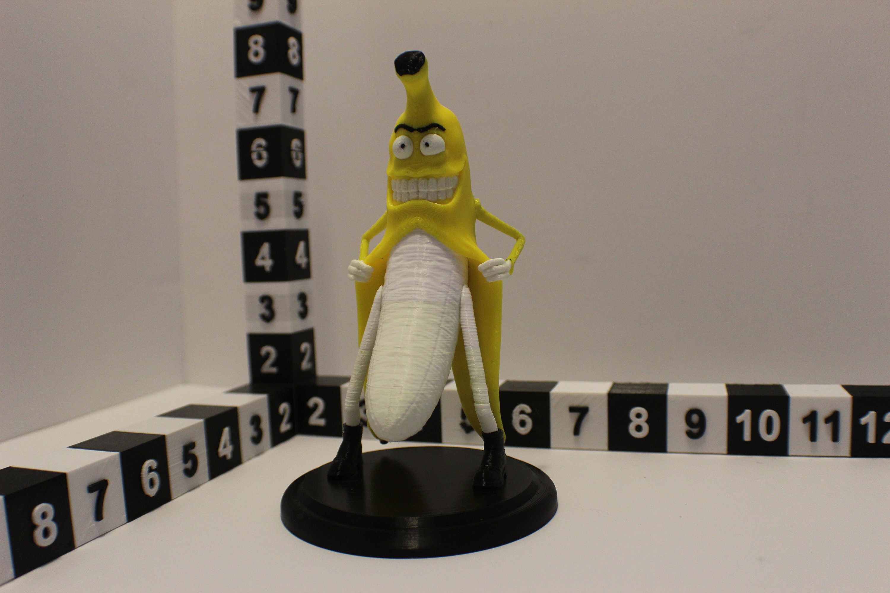 Flashing Banana Figure with Base inspired by Habitual Fix Etsy
