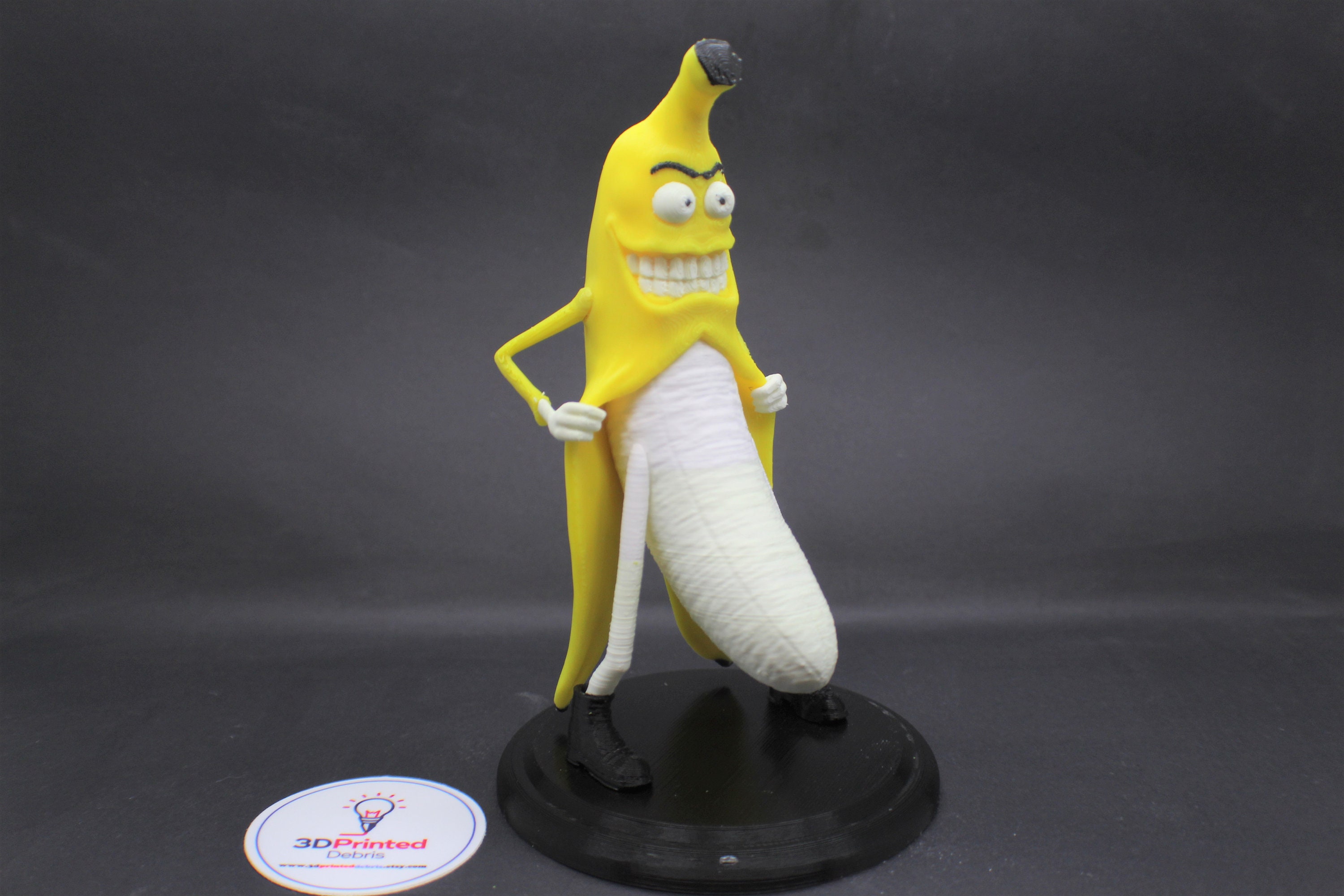 Flashing Banana Figure with Base inspired by Habitual Fix