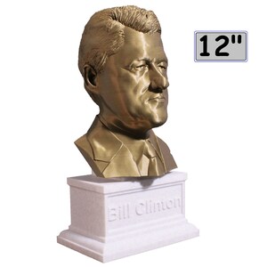 3D Printed Full Color Hillary Clinton Bust Statue Presidential Collectible