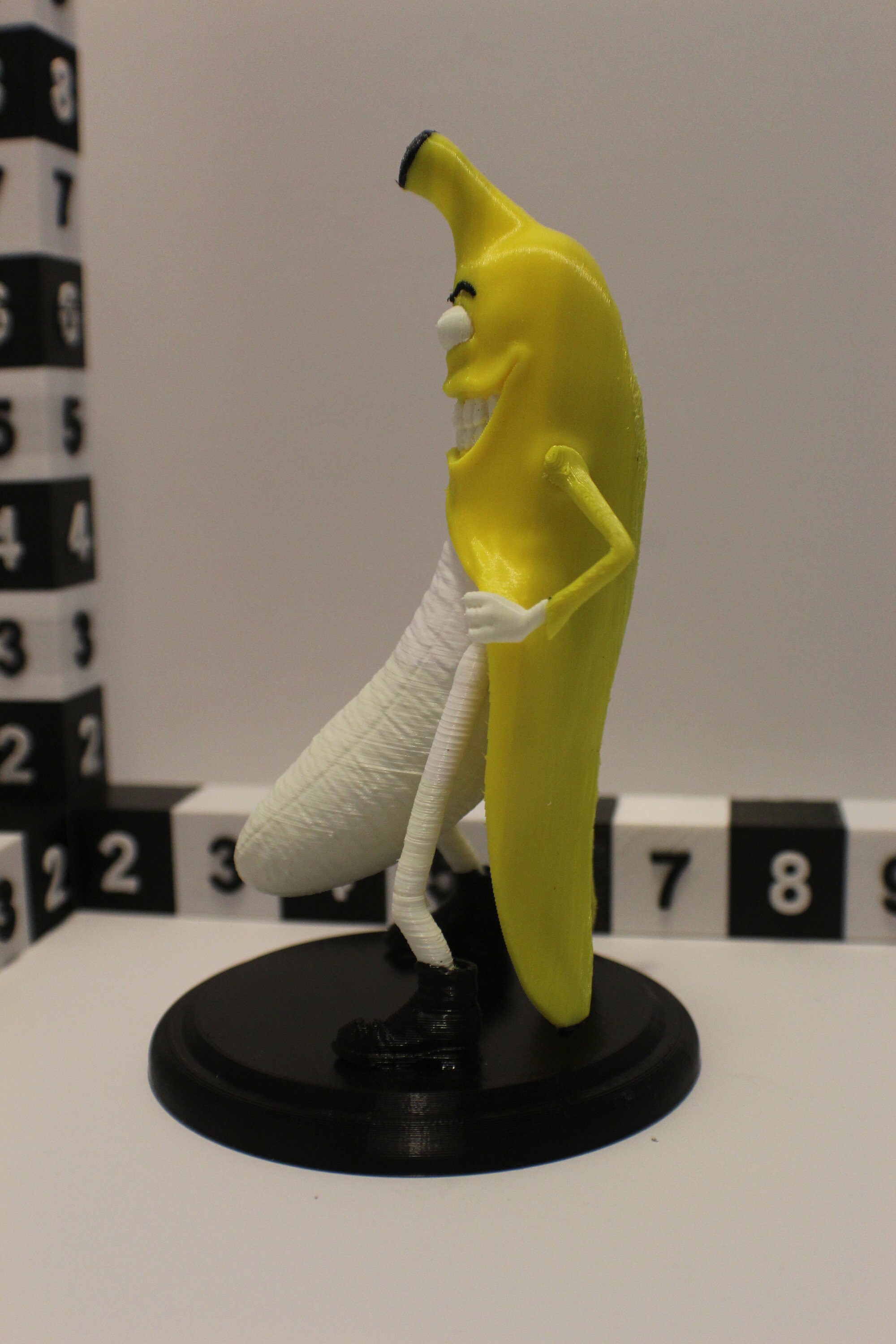 Flashing Banana Figure with Base inspired by Habitual Fix Etsy