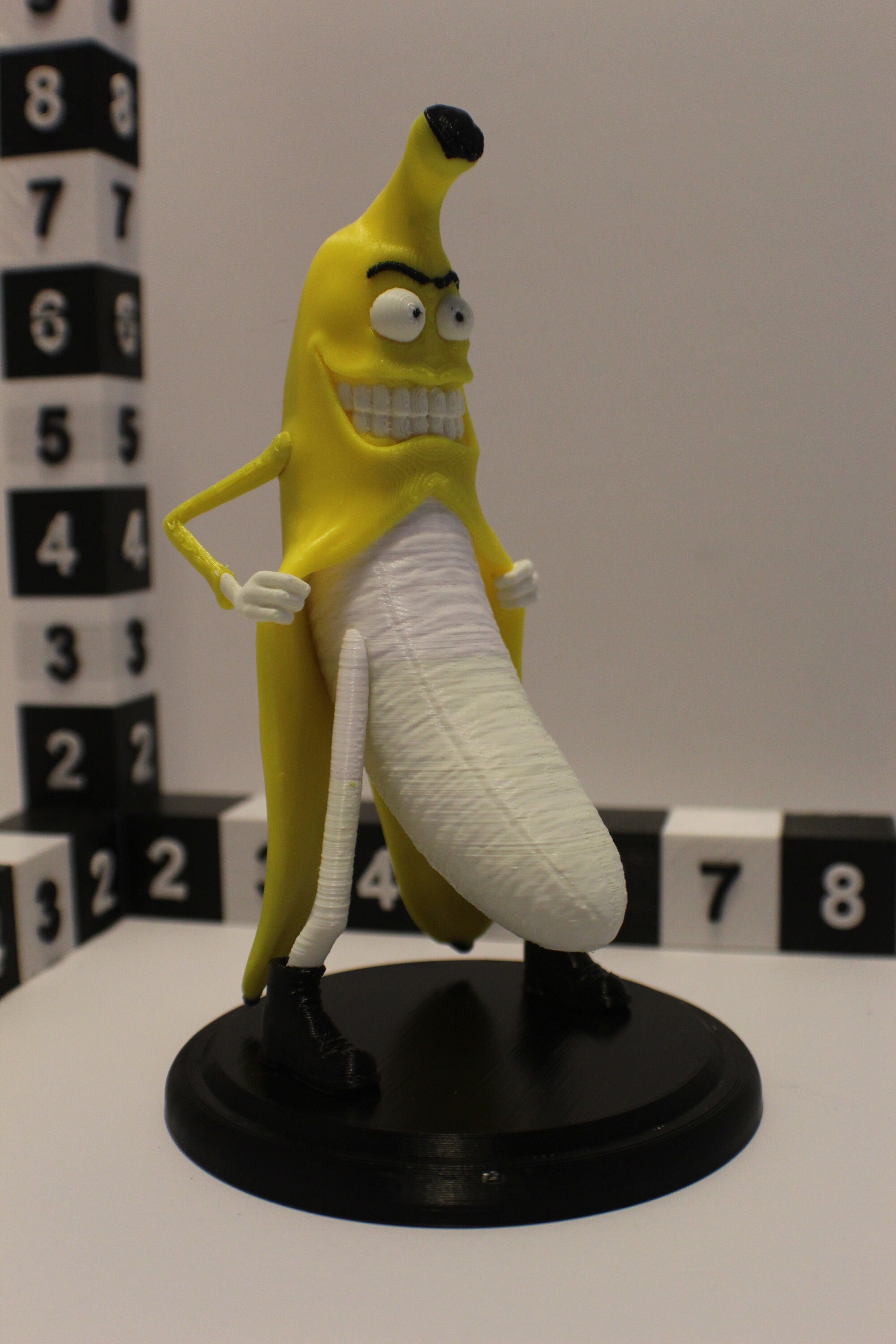 Flashing Banana Figure with Base inspired by Habitual Fix Etsy