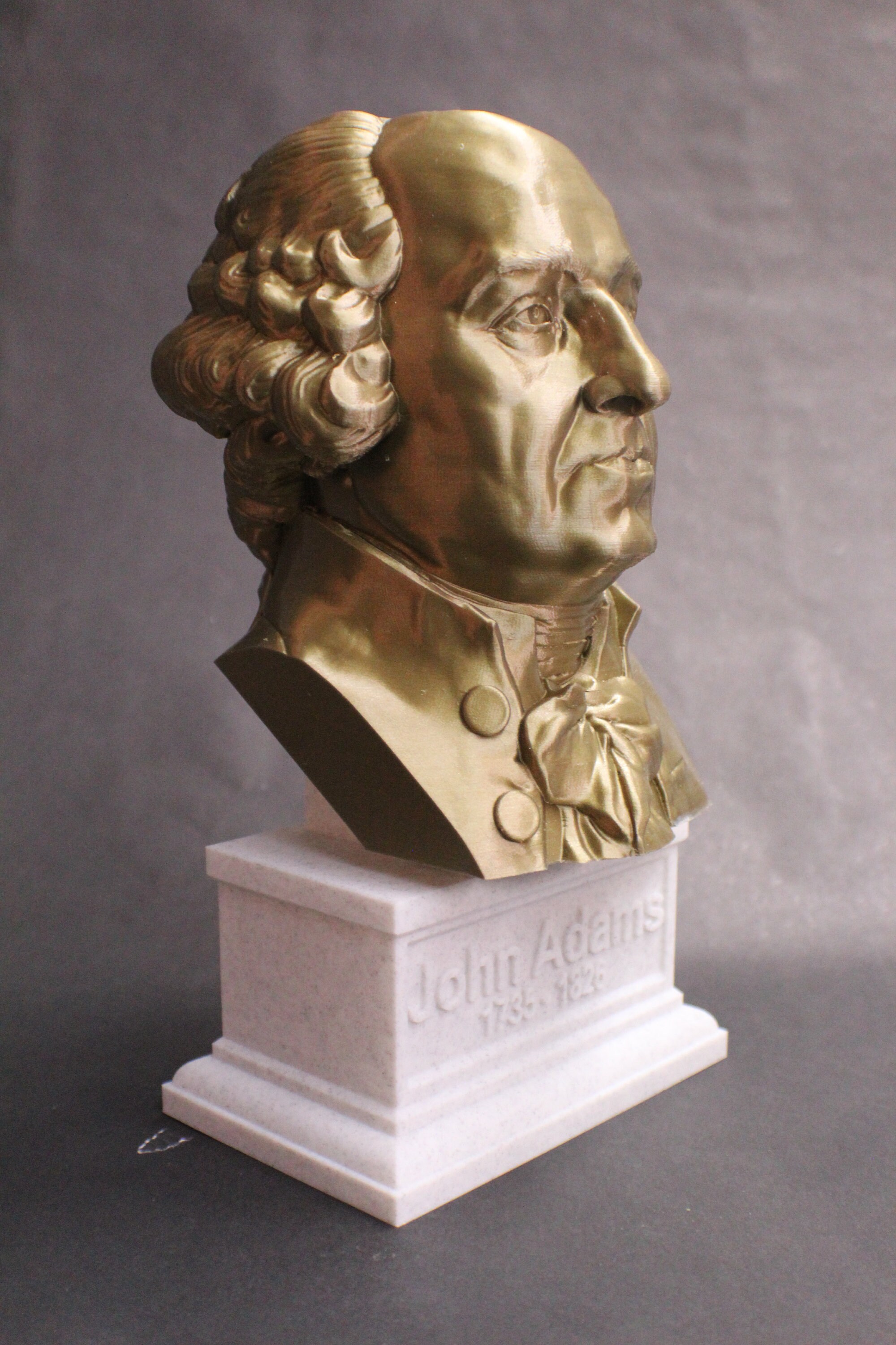 John Adams USA President 2 12 inch 2 color 3D Printed Bust | Etsy