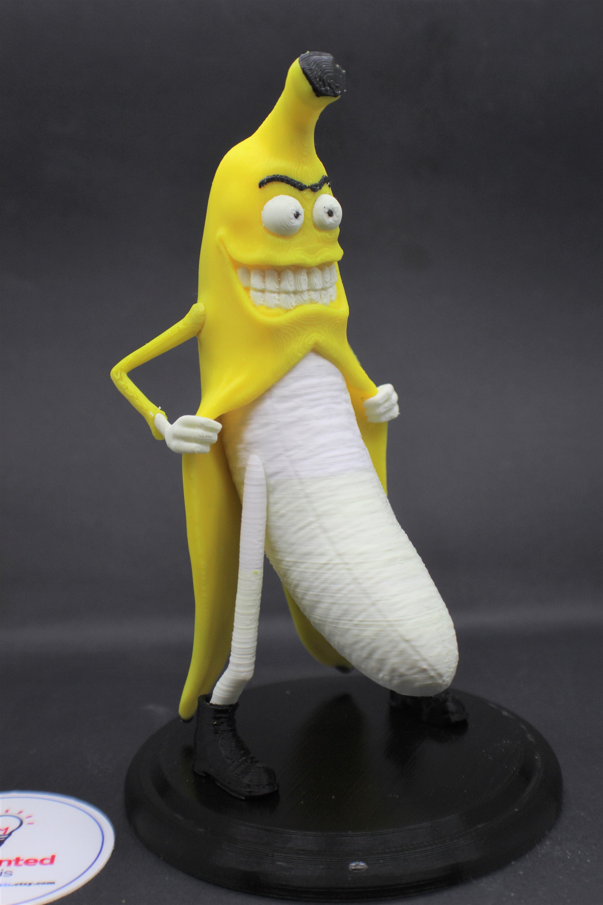 Flashing Banana Figure with Base inspired by Habitual Fix