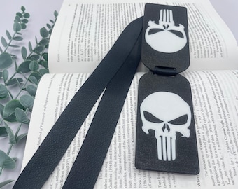 Combat Skull Badge Holder with Satin Lanyard, Silent, Metal-Free