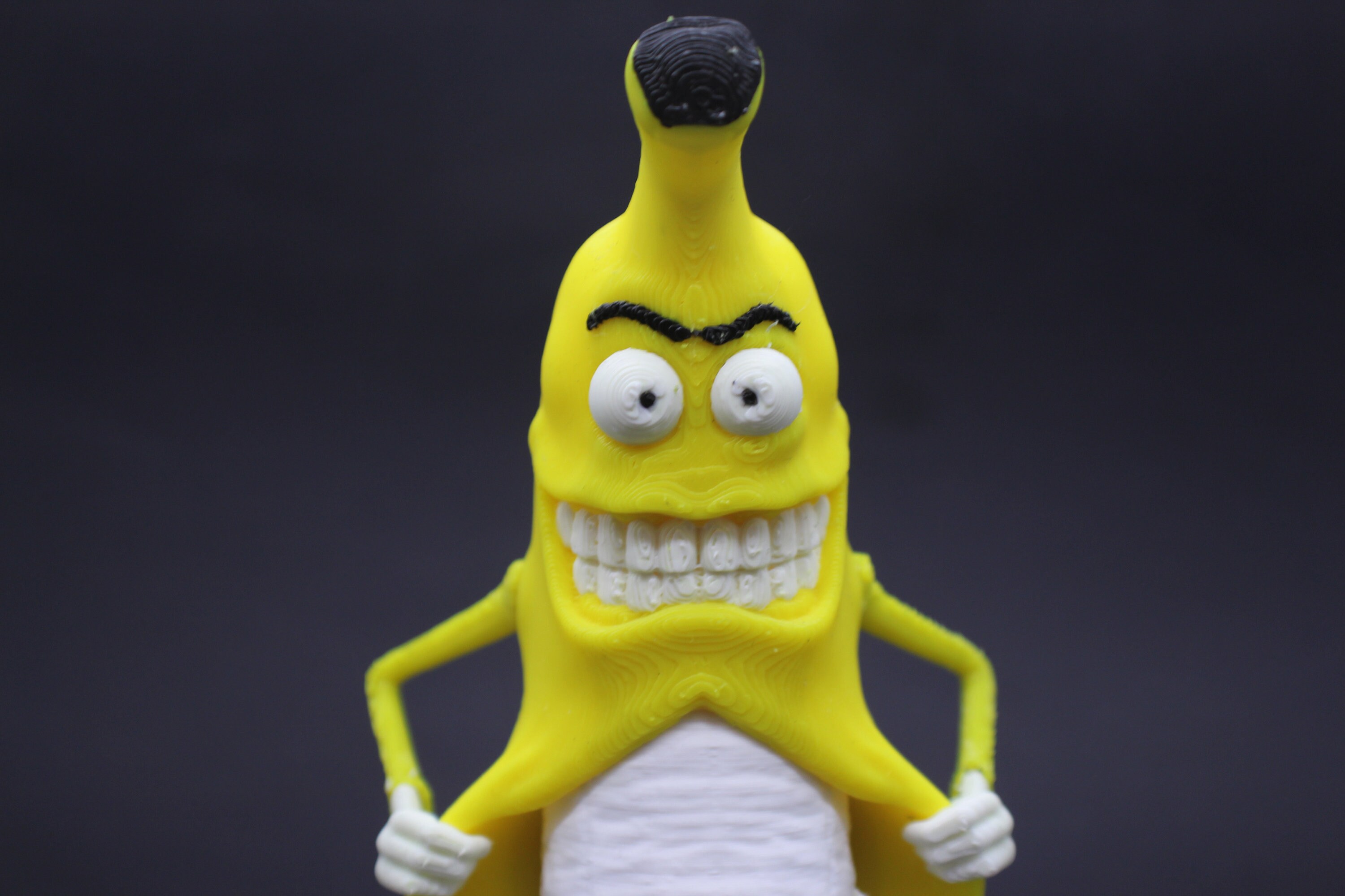 Flashing Banana Figure with Base inspired by Habitual Fix Etsy
