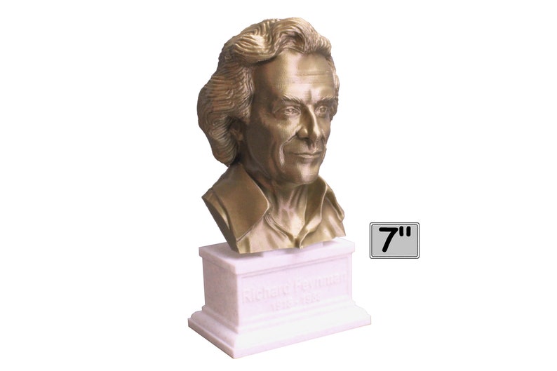 Richard Feynman Famous American Physicist and Mathematician 7 inch 3D Printed Bust