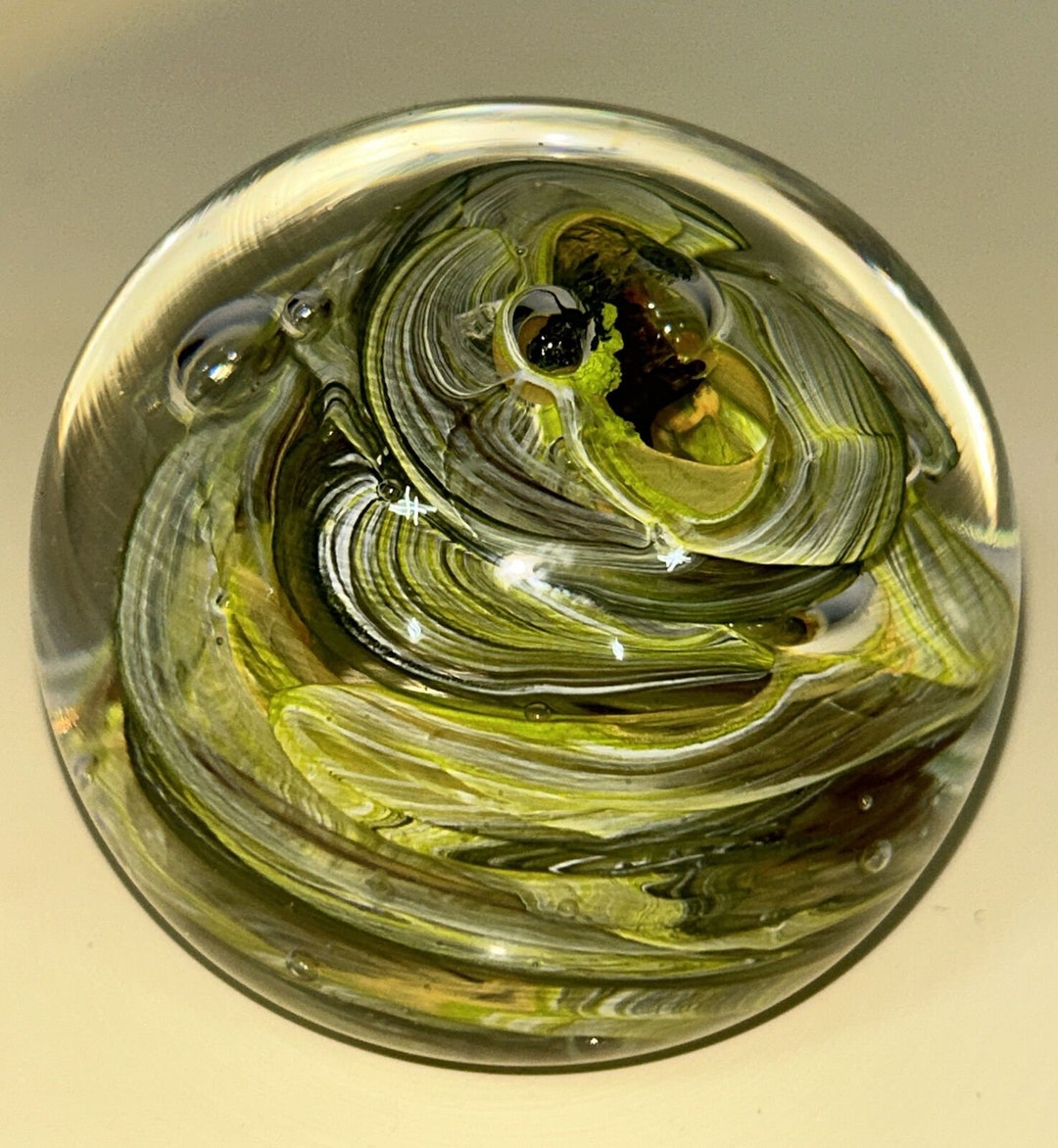 Alum Bay Glass isle of Wight Glass Paperweight. 2 High. Etsy