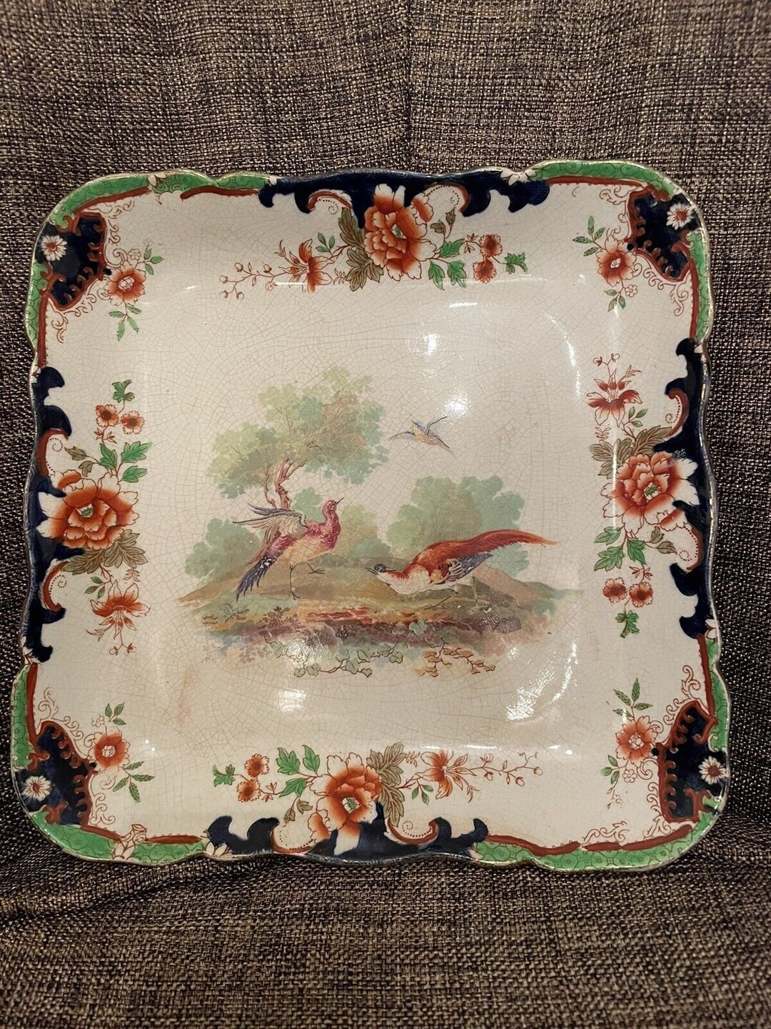 Royal Doulton England Bone China Temple Blue Oriental Dish Etsy