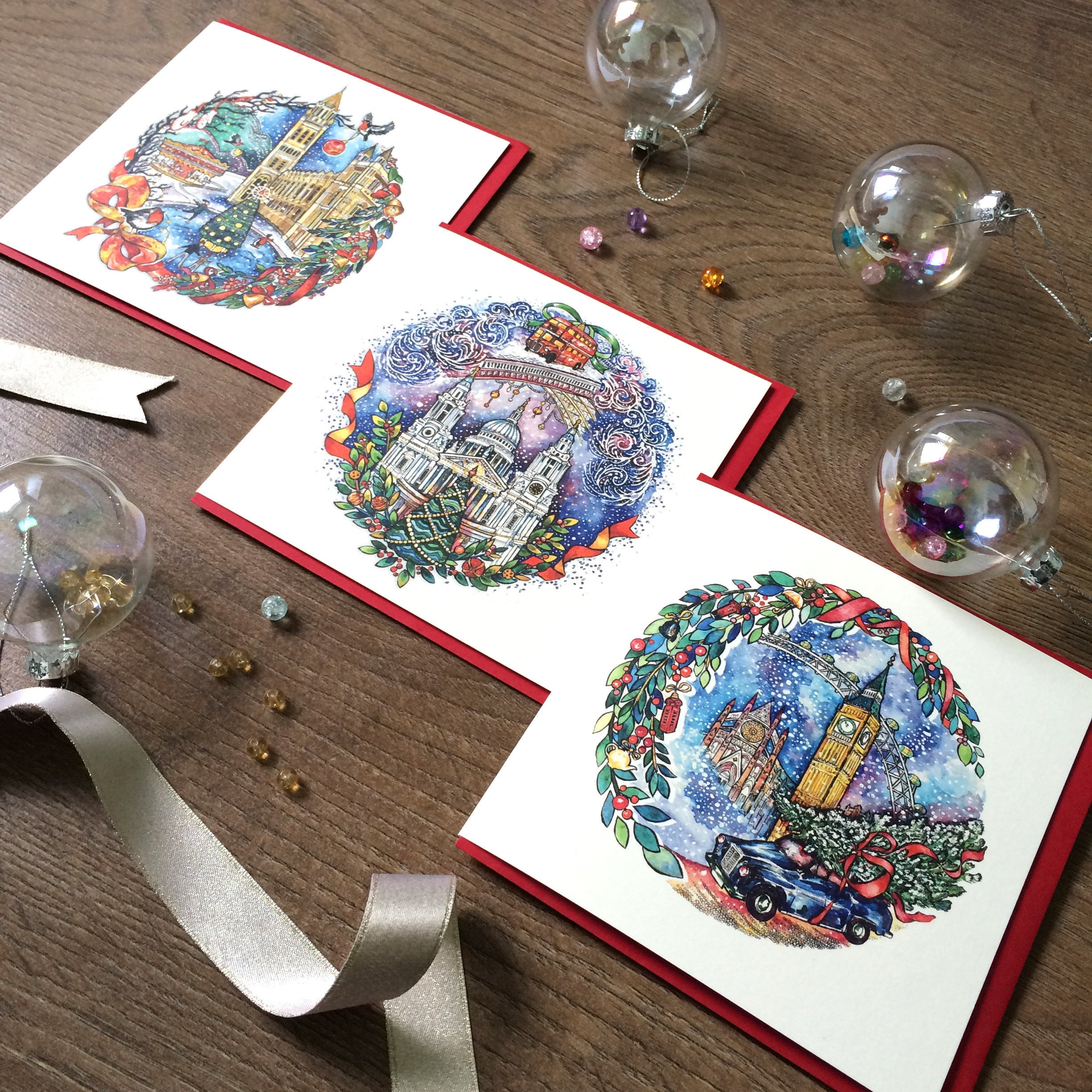 Natural History Museum Christmas card. Christmas in London Etsy 日本
