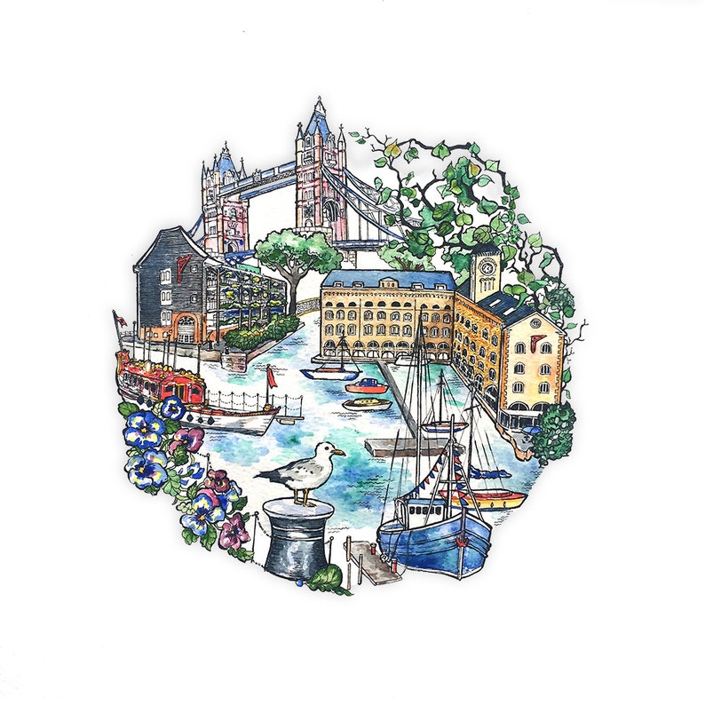 St Katharine/'s docks card London Travel London Love. Tower Bridge