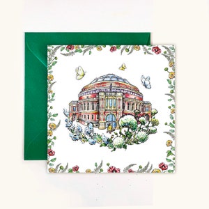Royal Albert Hall Wenskaart. Kaart voor Londense minnaar. Herinnering aan Londen.