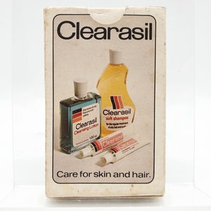 Zeldzame Clearasil-speelkaarten uit de jaren 70 - In doos en compleet - Kerstpromotie van het managementteam - Gedateerd 1974 - Goede staat