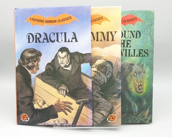 80s illustrated books 1980's Dracula & The Mummy Ladybird Horror Classics - First Edition Ladybird Books - Halloween - Older Readers - Children's Books