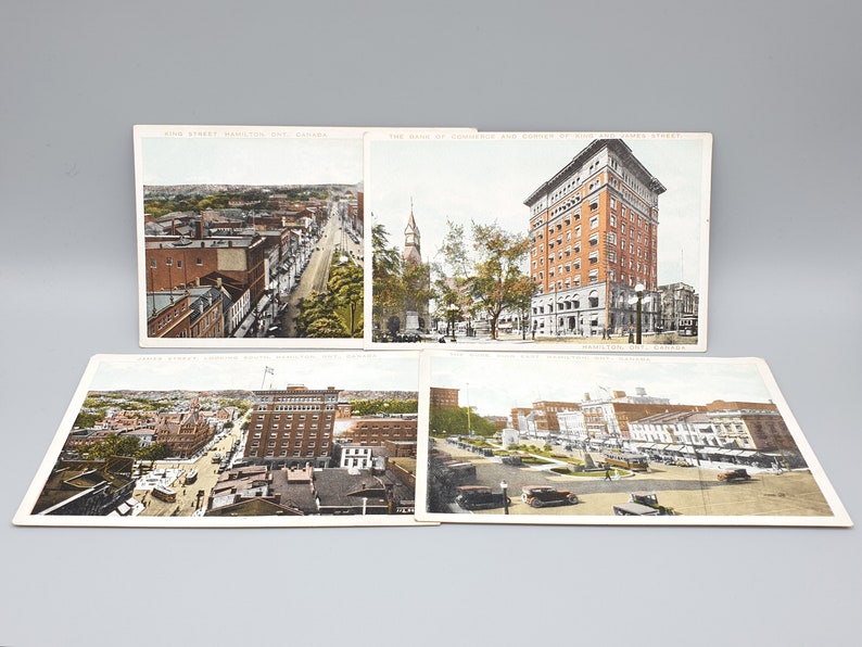 1920/'s Streets of Hamilton Postcards Ontario Canada British Manufacture 4 x Unused Postcards Valentine /& Son/'s United Publishing Co