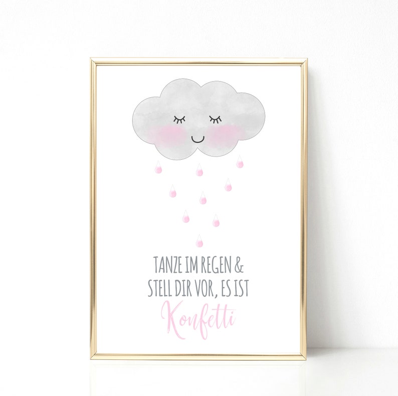 Poster Kunstdruck Bild Kinderzimmer Spruch Tanze im Regen & Etsy