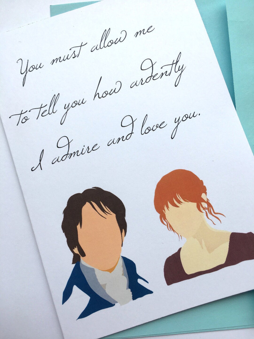 Pride and Prejudice Card. Instant Download, Printable, DIY, Digital PDF