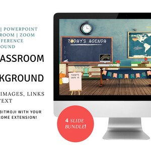 TEACHER ZOOM BACKGROUND Bundle | Classroom Backdrop | Instant Download ...