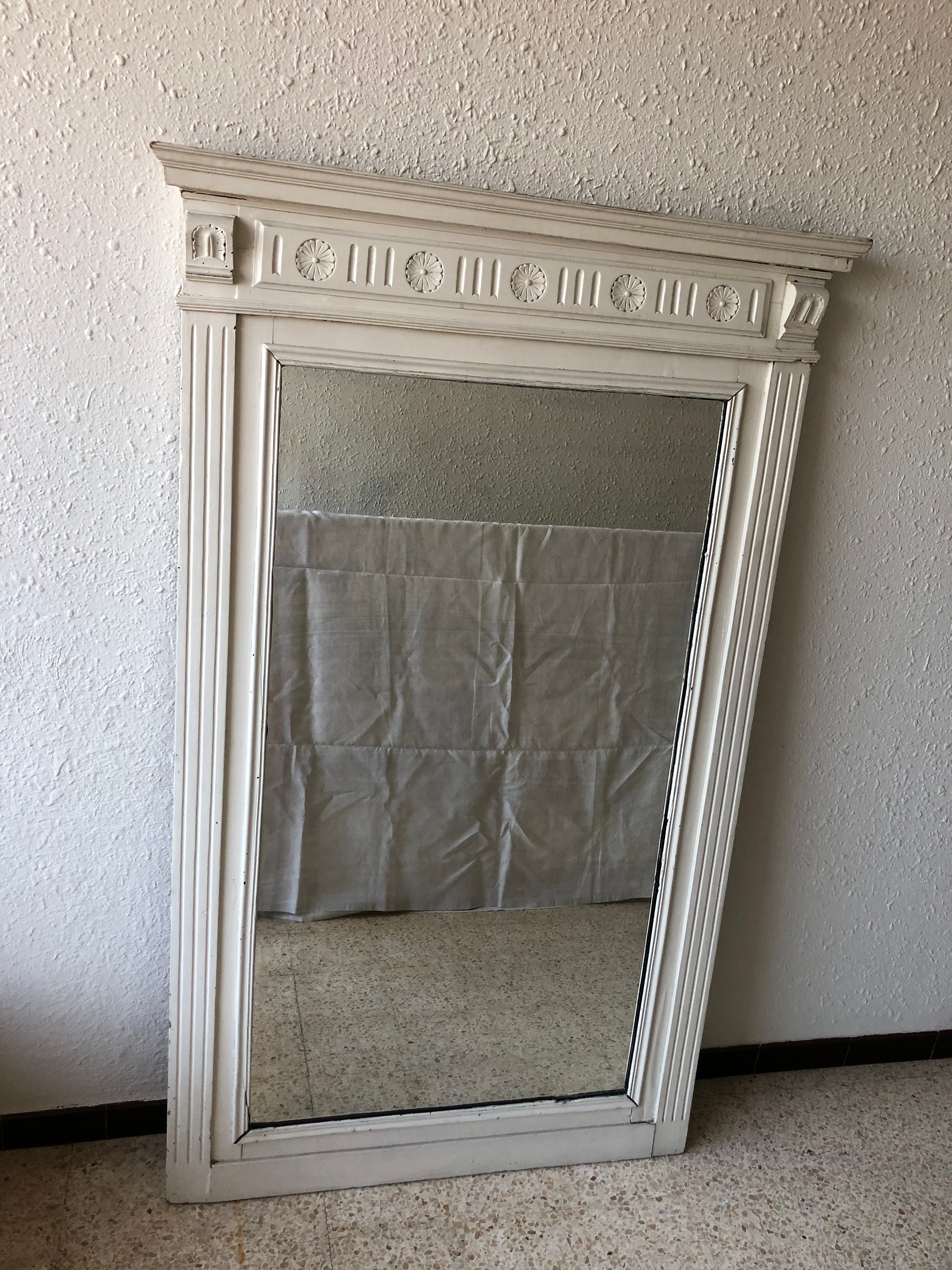 Grand Miroir Ancien avec Patine d'origine