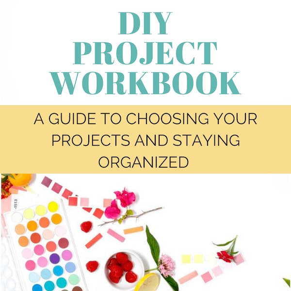 DIY Craft Project Workbook, digital printable worksheets.  Project planner.  printable craft guide Craft Project Printable.  Hobby Planner