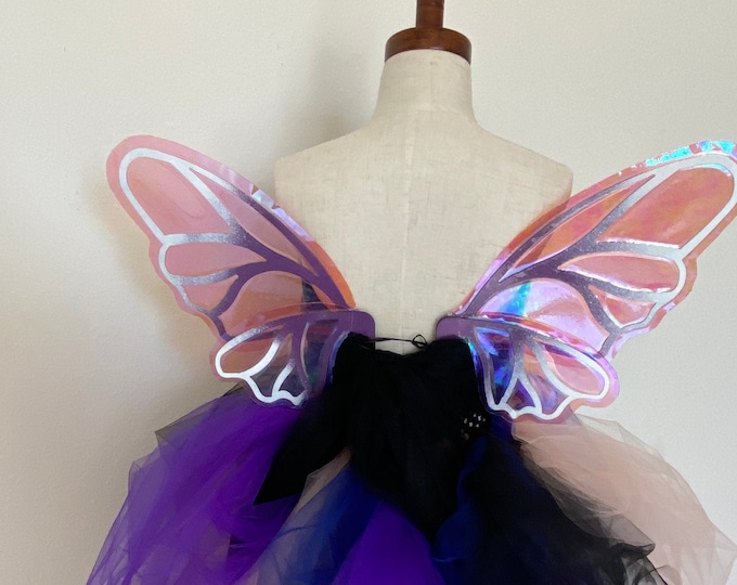 Small Purple And White Iridescent Fairy Wings
