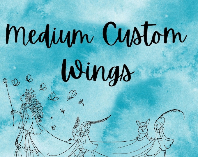 Medium Custom Iridescent Fairy Wings, Wearable Fairy Wings