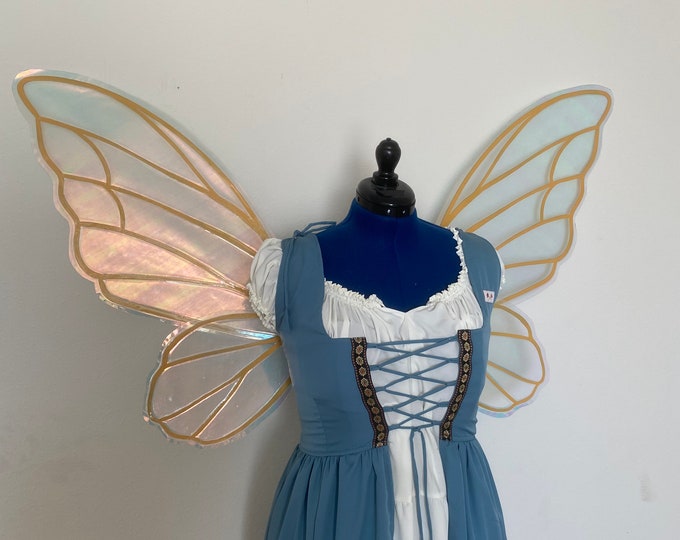 Extra Large Yellow Iridescent Fairy Wings