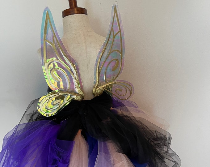 Child Sized Gold Iridescent Fairy Wings, Child Costume Fairy Wings, Baby Fairy Wings