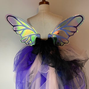 Small Purple and black Iridescent Fairy Wings
