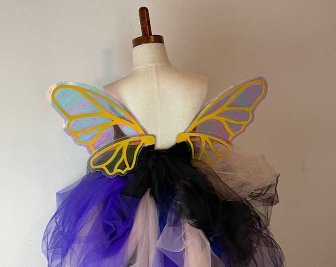 Small Yellow Iridescent Butterfly Fairy Wings