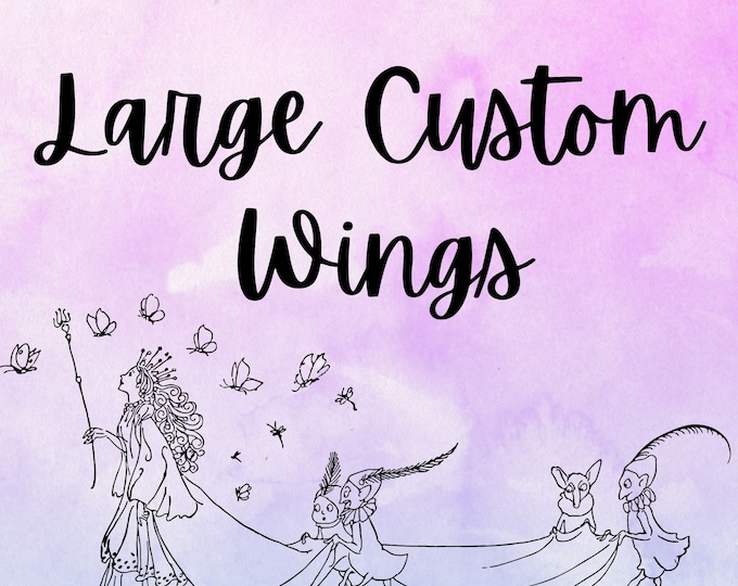 Large Custom Iridescent Fairy Wings, Wearable Fairy Wings